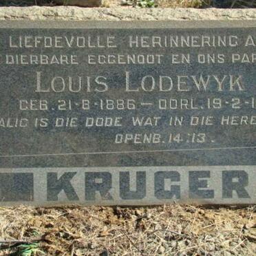 KRUGER Louis Lodewyk 1886-1951