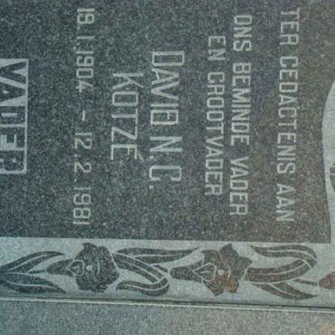 KOTZE Daniel N.C. 1904-1981