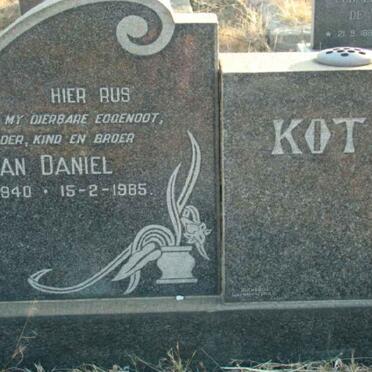 KOTZE Jan Daniel 1940-1985
