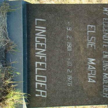 LINGENFELDER Elsie Maria 1901-1976