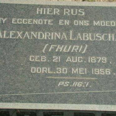 LABUSCHAGNE Alexandrina nee FHURI 1879-1956
