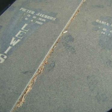 LEWIS Pieter Jakobus 1939-1960 &amp; Maria Aletta 1936-1974 