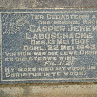LABUSCHAGNE Casper Jeremia 1901-1943