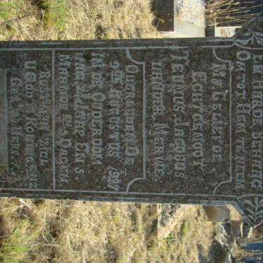 MERWE Teunus Jacobus, van der  -1927