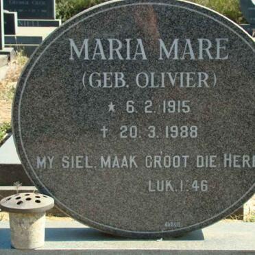 MARE Maria nee OLIVIER 1915-1988