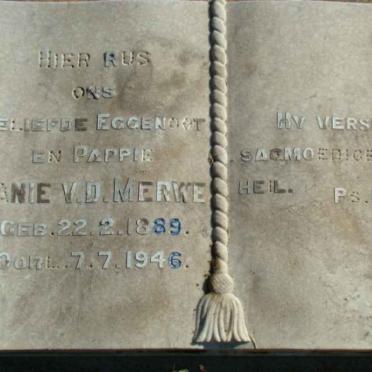 MERWE Fanie, van der 1889-1946