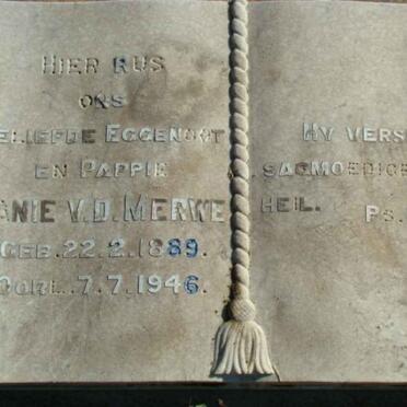 MERWE Fanie, van der 1889-1946
