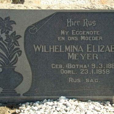MEYER Wilhelmina Elizabeth nee BOTHA 1889-1958