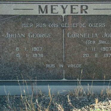 MEYER Johan George 1907-1974 &amp; Cornelia Johanna BRILL 1907-1973