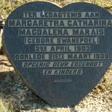 MARAIS Margaretha Catharina Magdalena nee SWANEPOEL 1903-1939