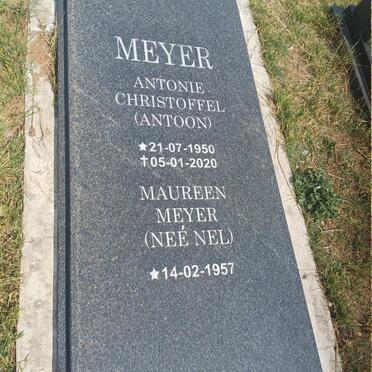 MEYER Antonie Christoffel 1950-2020 & Maureen NEL 1957-