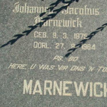 MARNEWICK Johannes Jacobus 1875-1964
