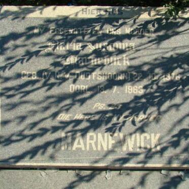 MARNEWICK Maria Susanna nee V.R.V. OUDTSHOORN 1878-1963