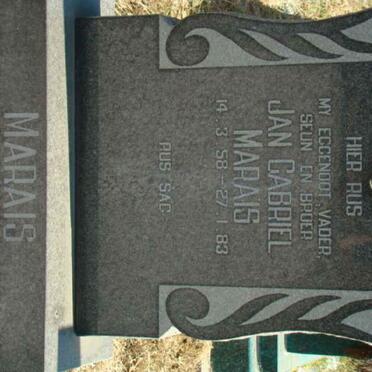 MARAIS Jan Gabriel 1958-1983
