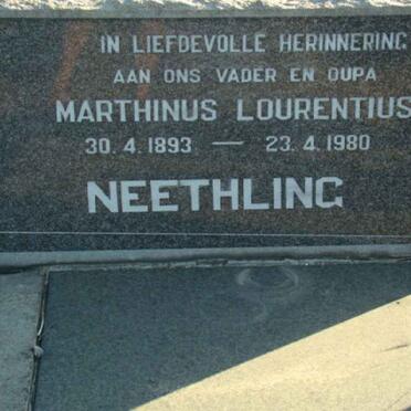 NEETHLING Marthinus Lourentius 1893-1980