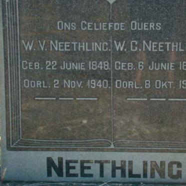 NEETHLING W.V. 1848-1940 &amp; W.C. 1864-1948