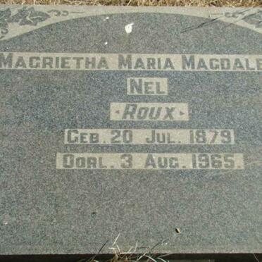 NEL Magrietha Maria Magdalena nee ROUX 1879-1965