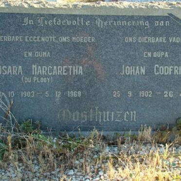 OOSTHUIZEN Johan Godfried 1902-1977 &amp; Susara Margaretha du PLOOY 1903-1969