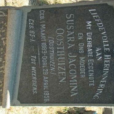 OOSTHUIZEN Susara Jacomina nee OOSTHUIZEN 1889-1956