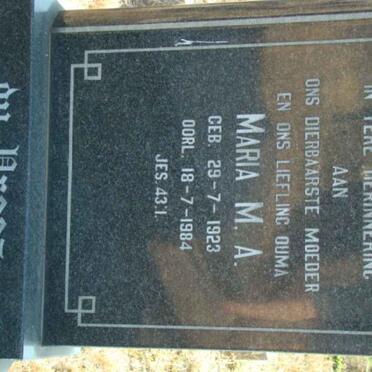 PREEZ  Maria M.A., du 1923-1984