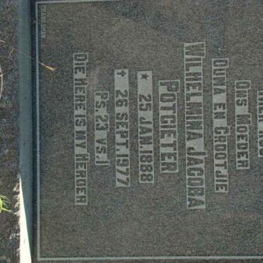 POTGIETER Wilhelmina Jacoba 1888-1977