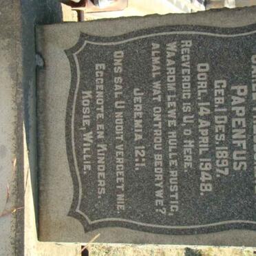 PAPENFUS Carel Theodorus 1897-1948