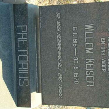 PRETORIUS Willem Keiser 1915-1970