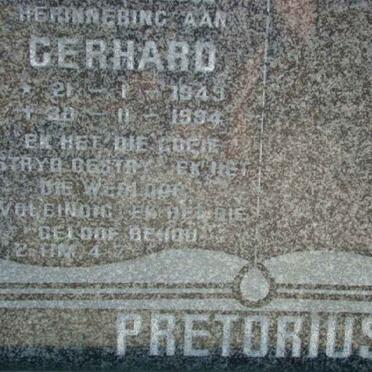 PRETORIUS Gerhard 1949-1994