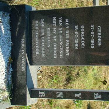 PAYNE Christoffel Jacobus 1915-1998