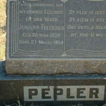 PEPLER Johann Frederich 1908-1954
