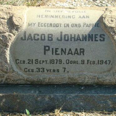 PIENAAR Jacob Johannes 1879-1947
