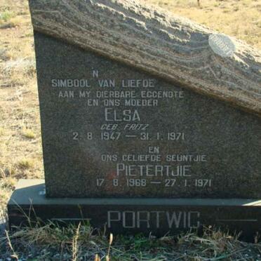 PORTWIG Elsa nee FRITZ 1947-1941 :: PORTWIG Pietertjie 1968-1971