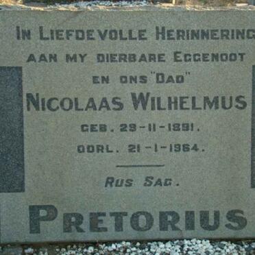 PRETORIUS Nicolaas Wilhelmus 1891-1964