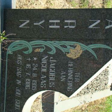 RHYN Jacobus Nicolaas, van 1909-1986