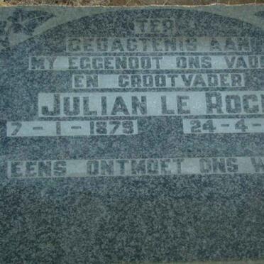 ROCK Julian, le 1879-1964
