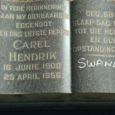 SWANEPOEL Carel Hendrik 1900-1956