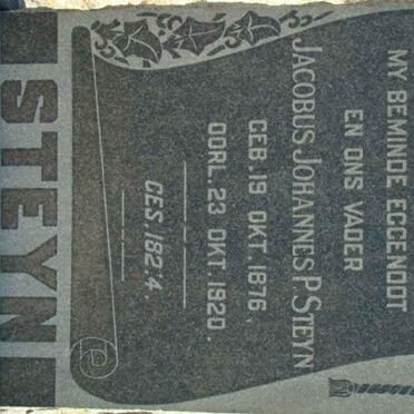 STEYN Jacobus Johannes P. 1876-1920