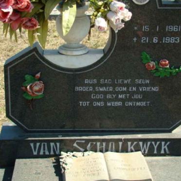 SCHALKWYK Christoffel, van 1961-1983