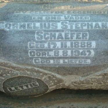 SCHAEFER Cornelius Stephanus 1888-1947
