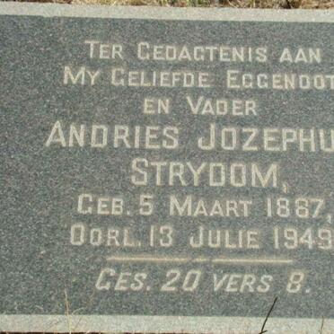 STRYDOM Andries Jozephus 1887-1949