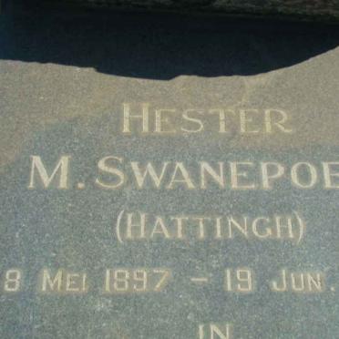 SWANEPOEL Hester M. nee HATTINGH 1897-1965