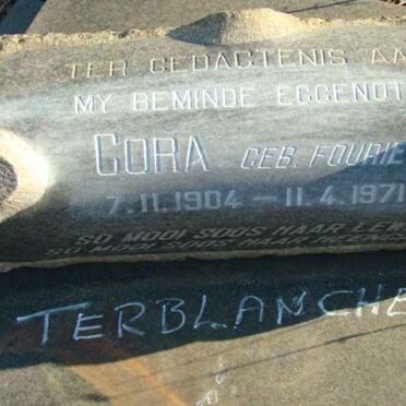 TERBLANCHE Cora nee FOURIE 1904-1971