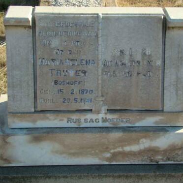 TRUTER Maria Helena nee BOSHOFF 1870-1941