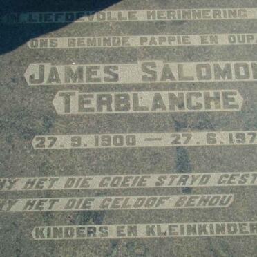 TERBLANCHE James Salomon 1900-1971