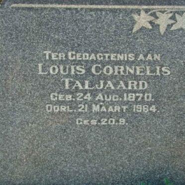 TALJAARD Louis Cornelis 1870-1964