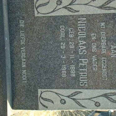 TERBLANCHE Nicolaas Petrus 1898-1968