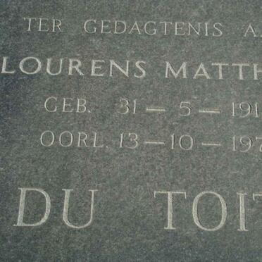 TOIT Lourens Matthys, du 1911-1976