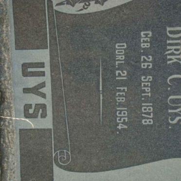 UYS Dirk C. 1878-1954