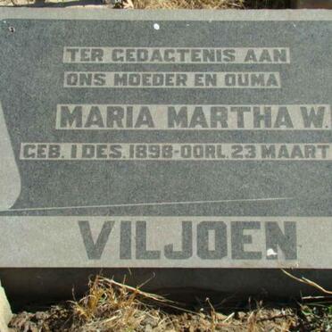VILJOEN Maria Martha W. nee IDES 1898-1982