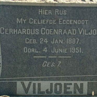 VILJOEN Gerhardus Coenraad 1887-1951